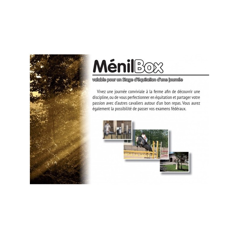 Menil box  stage equitation 1 journee