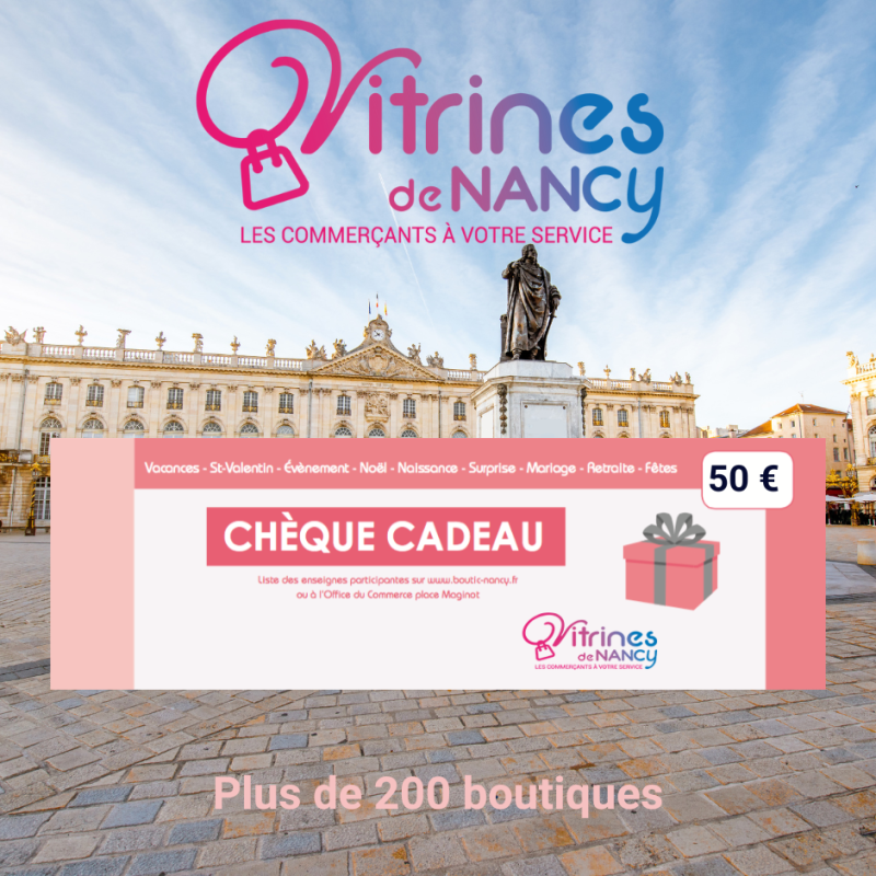 Bon achat les vitrines de nancy 50 € Bon achat les vitrines de nancy 50 €